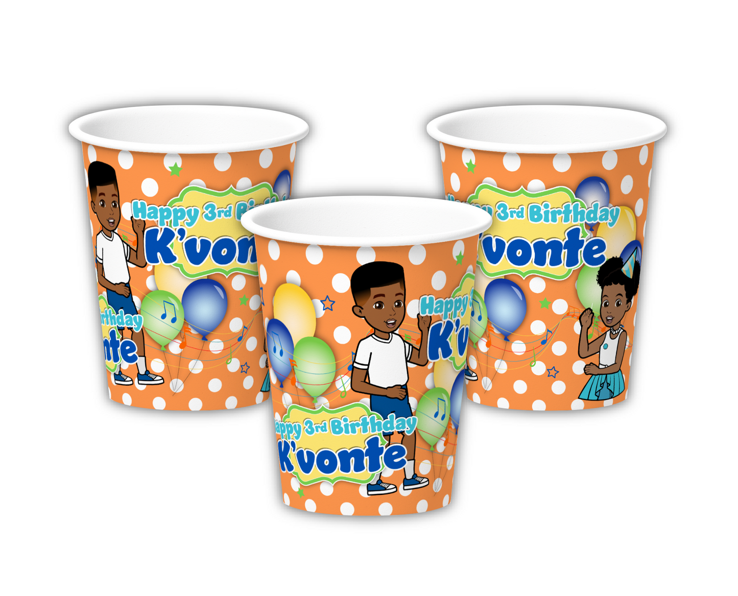 gracie's corner birthday boy custom party cups, personalized party cups for boy gracie's corner party