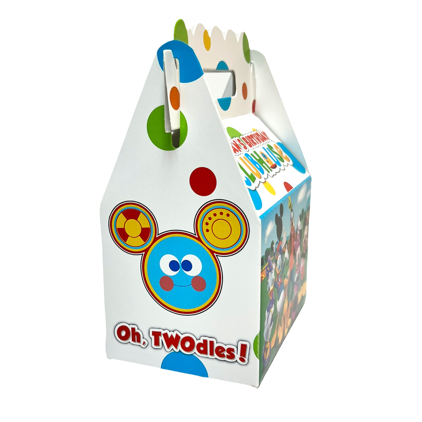Mickey Mouse Clubhouse birthday party supplies, mickey mouse treat box, party favor bag, personalized party favors, mickey mouse party goody bag