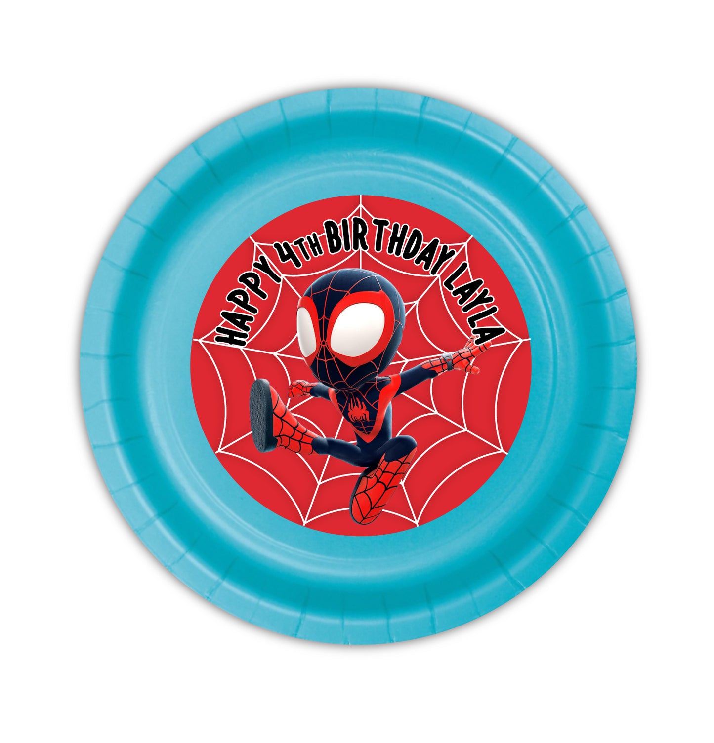 Spidey and His Amazing Friends Birthday Party, Personalized Meal Plates, 12 count