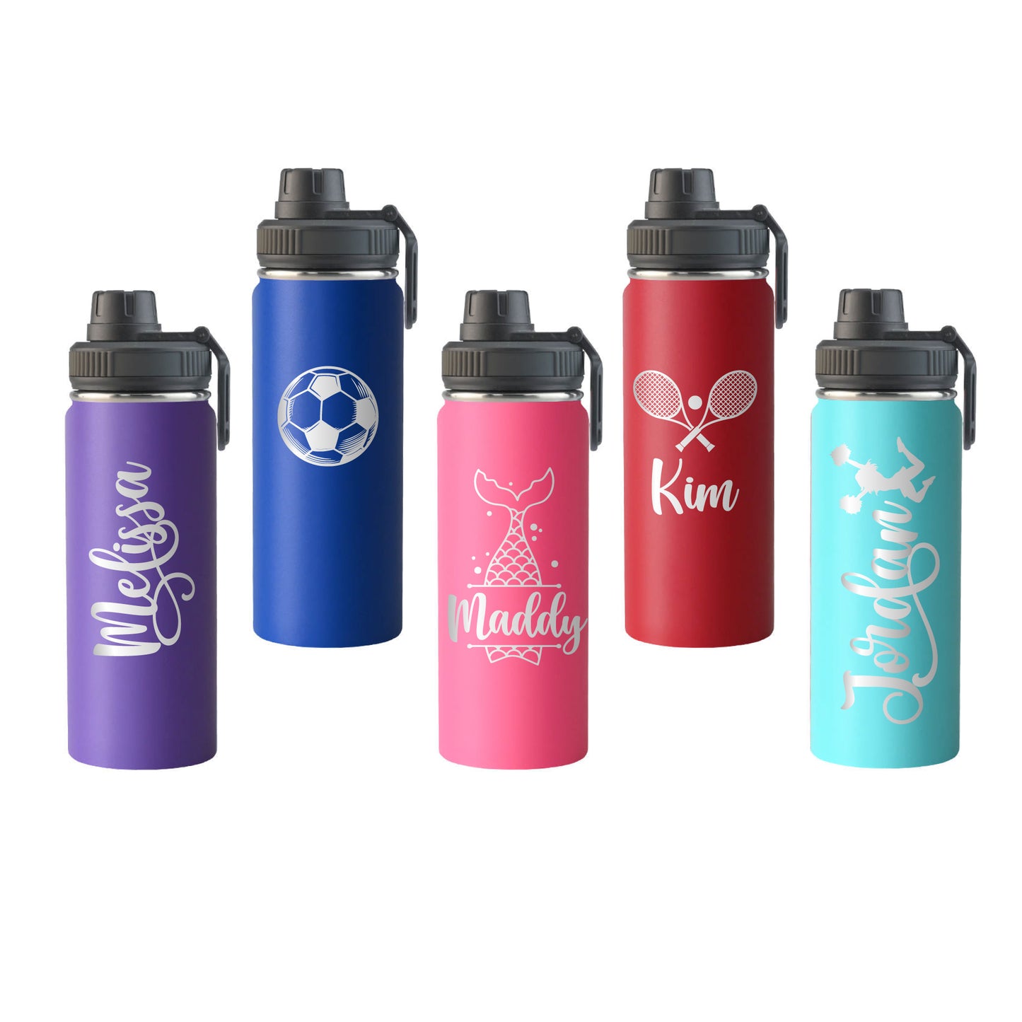 20 oz Stainless Steel Leakproof Thermal Water Bottle, Laser Engraved Personalization