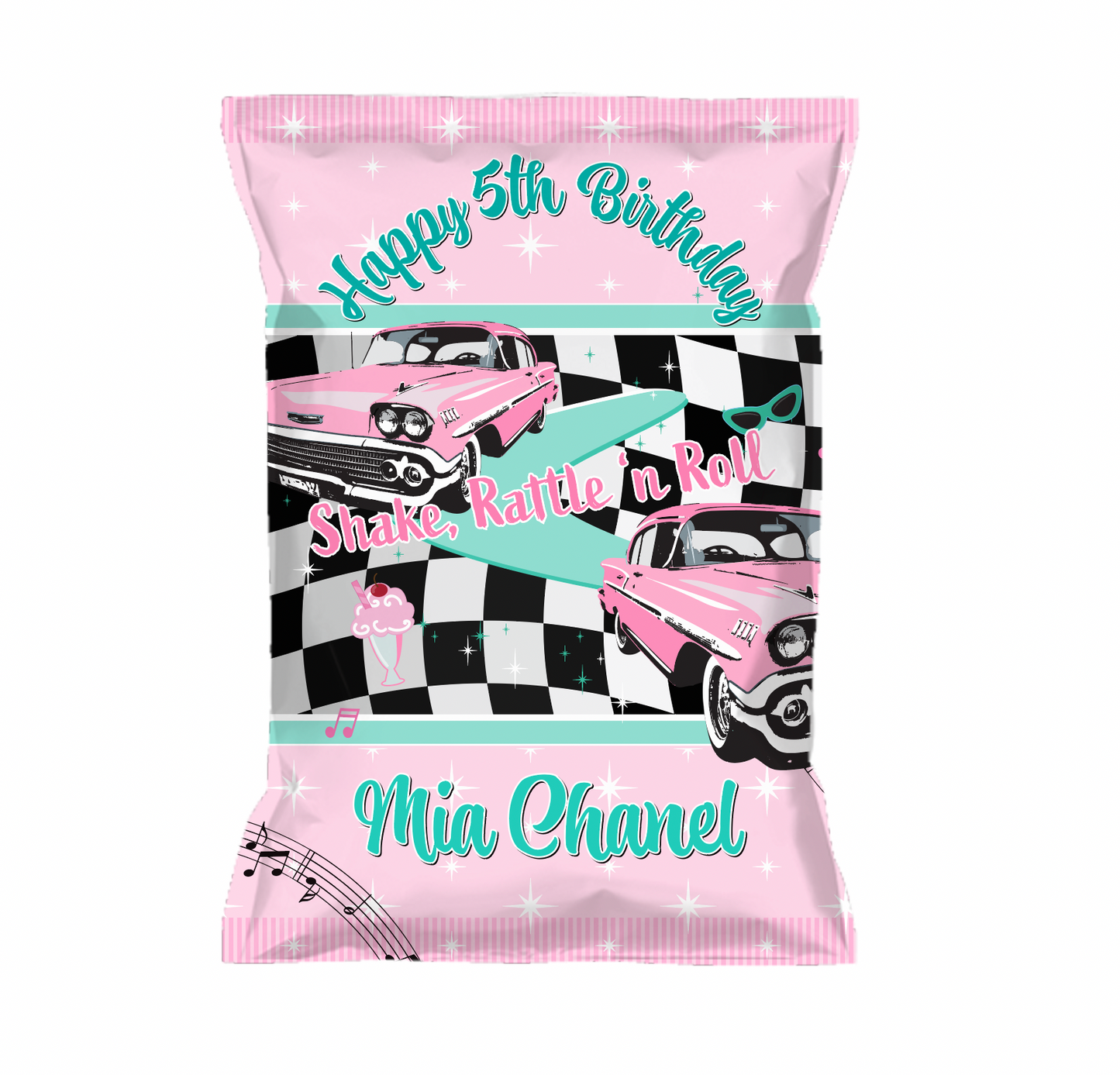 Custom Designed Chip Bags-Pouches, 12 count