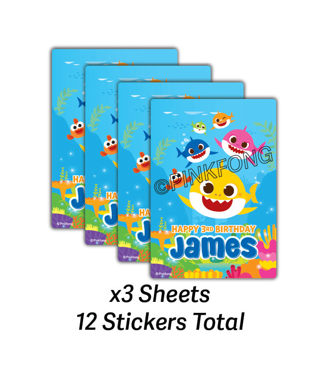 CapriSun Juice Pouch Labels, peel and stick, baby shark birthday drink labels, baby shark birthday, girl baby shark bow, koolaid koolers label