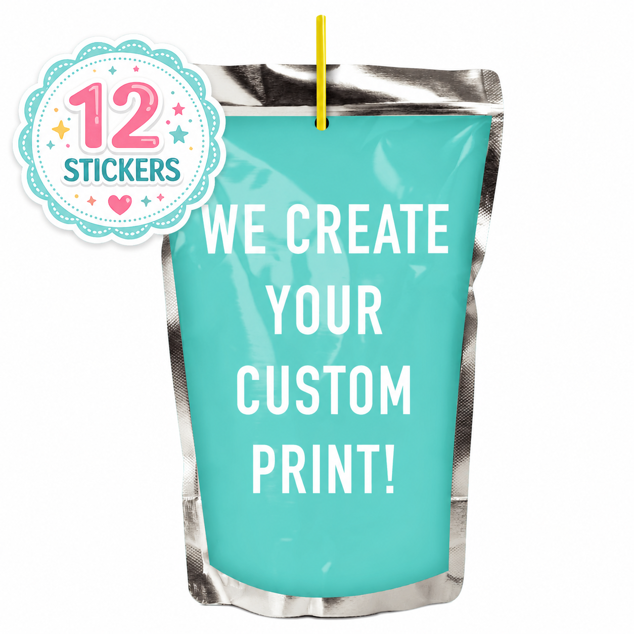 Custom Designed juice pouch labels for birthday parties, baby showers, and more. Custom printed party stickers for juice. CapriSun, Kool-Aid Koolers, custom stickers, made for you, Disney princess party, spider & friends party, cars party, lightening McQueen party, moana party, Toy Story party, cocomelon party, paw patrol party