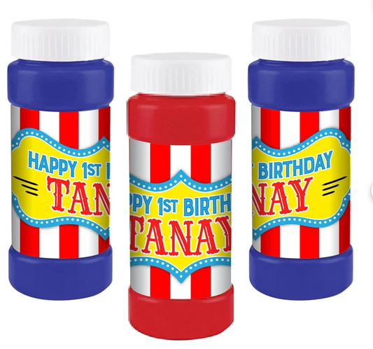 Carnival Circus Big Top Bubbles Party Favors, Set of 12