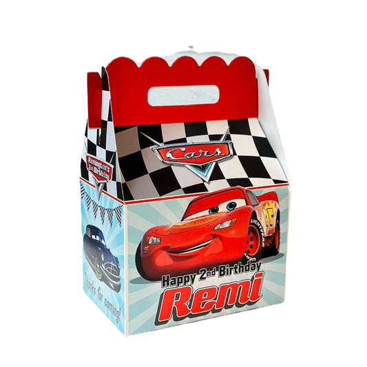 Cars Theme Lightening McQueen & Mater Party Personalized Favor Boxes, Pack of 8
