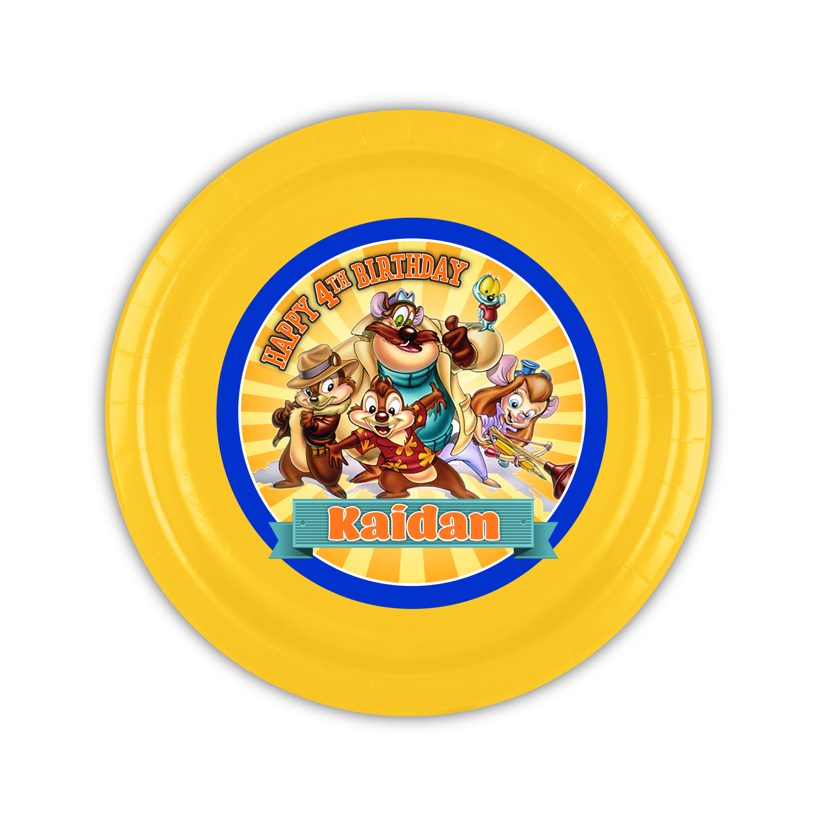 Chip n Dale Rescue Rangers Party Plate, Custom 7" Cake & Snack Plates – Pack of 12
Our custom 7-inch party plates are the perfect size for serving cake and ice cream, snacks, appetizers, desserts, and other party treats. Each plate is personalized to coordinate with your celebration, creating a memorable and professionally styled party table.