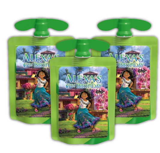 Encanto Applesauce GoGo Squeeze Fruit Pouch Labels, SET of 8