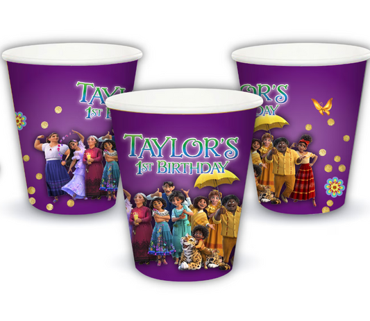 Encanto Birthday Party, Personalized Party Cups, pack of 12