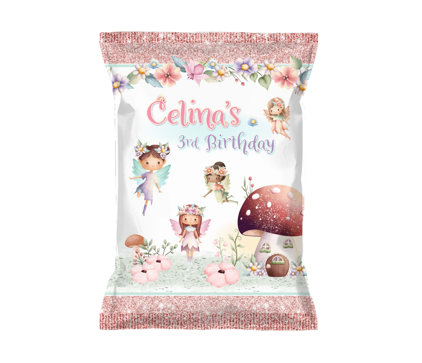 Custom Designed Chip Bags-Pouches, 12 count