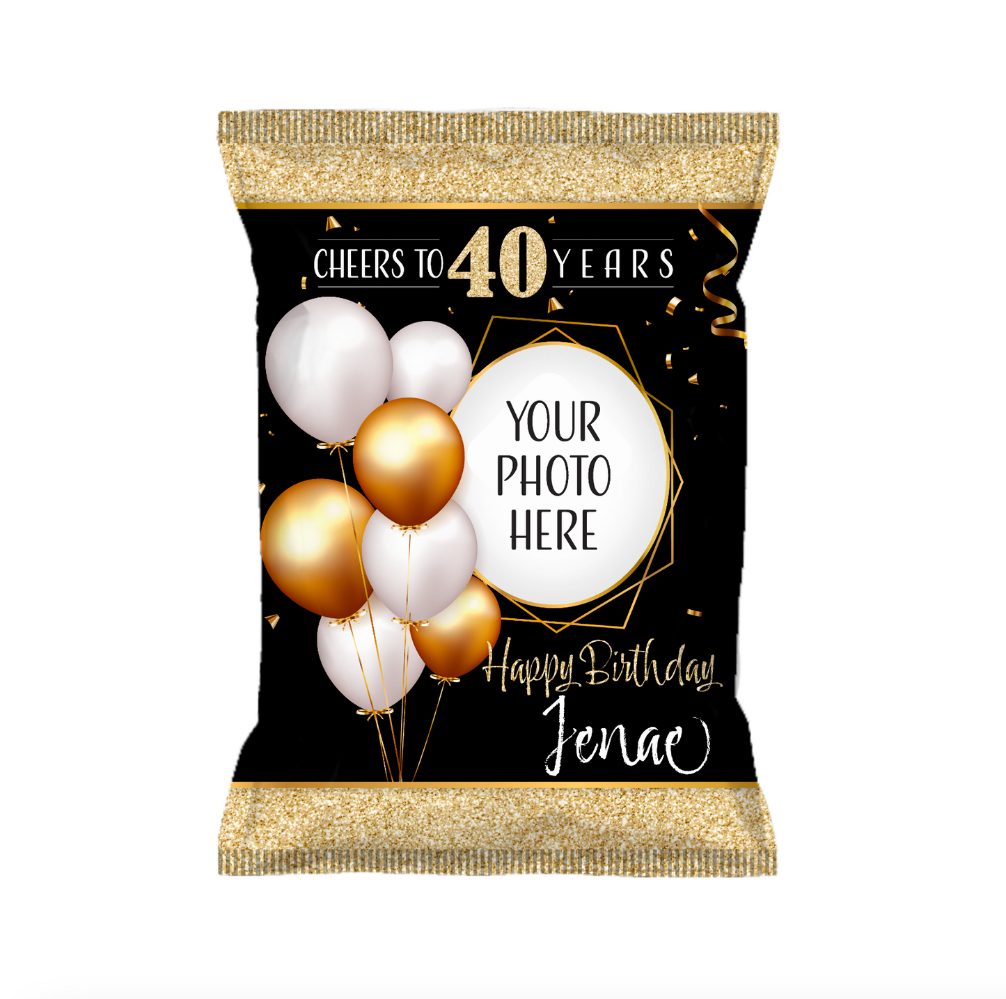 Custom Designed Chip Bags-Pouches, 12 count