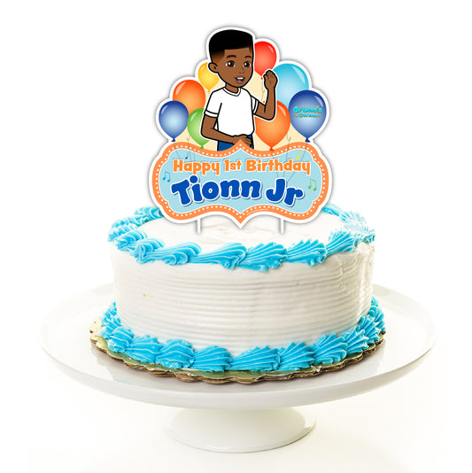 Gracie's Corner boy party, Gracie's corner boy cake topper, Gracie's corner custom cake topper, personalized Gracie boy cake topper, official Gracie's Corner custom party supplies