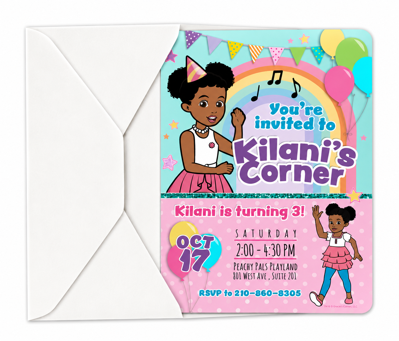 Gracie's Corner Birthday Party Invitations