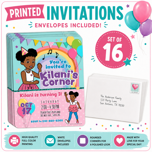 Gracie's Corner Birthday Party Invitations