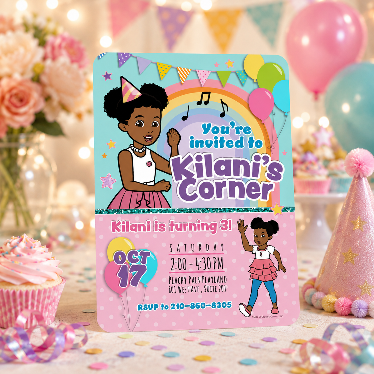 Gracie's Corner Birthday Party Invitations