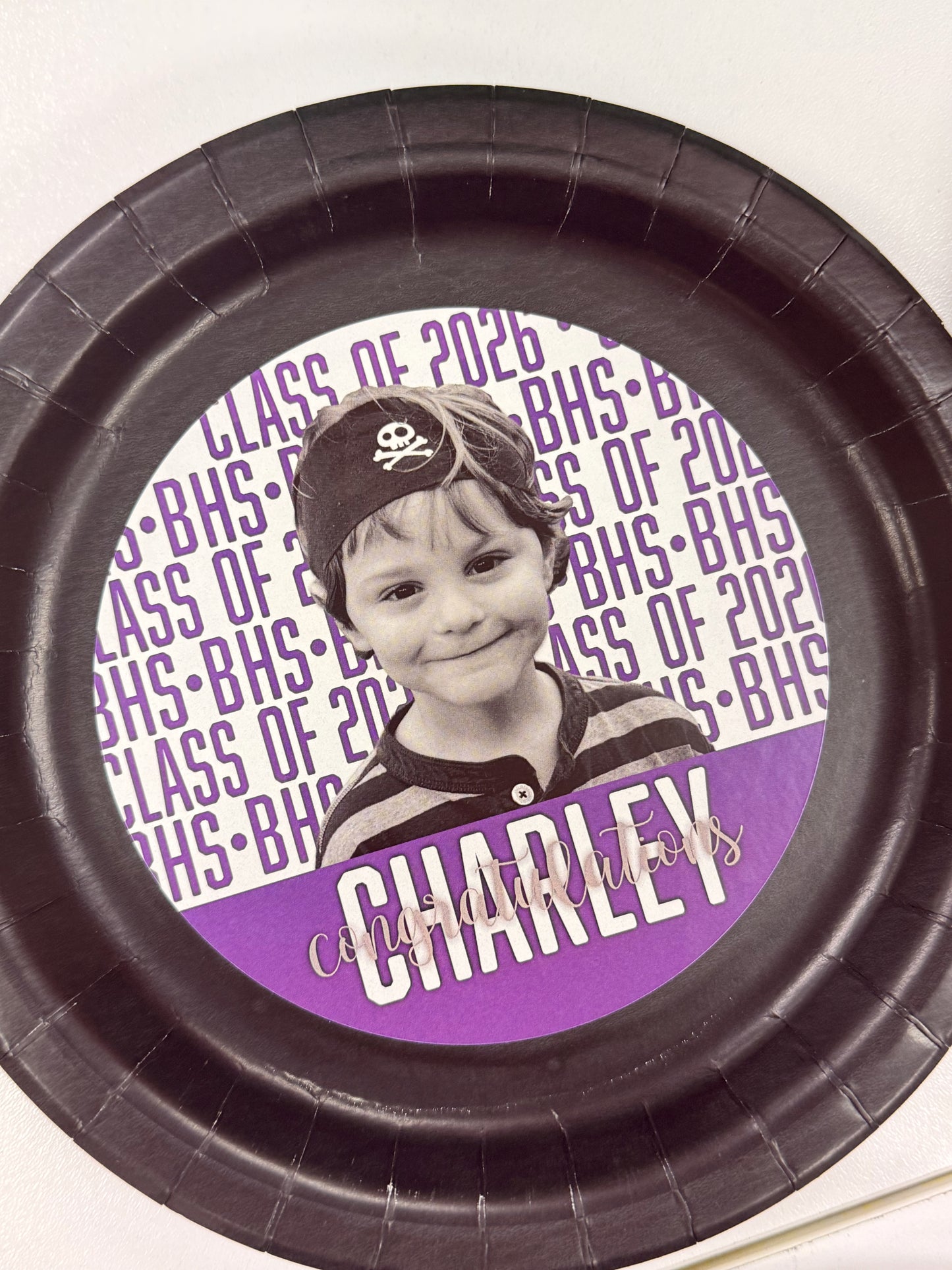 Graduation Party Plates, photo plate, graduation plates for party, graduation photo plates, picture plates, paper plate with picture, baby picture plate, class of 2026 plate