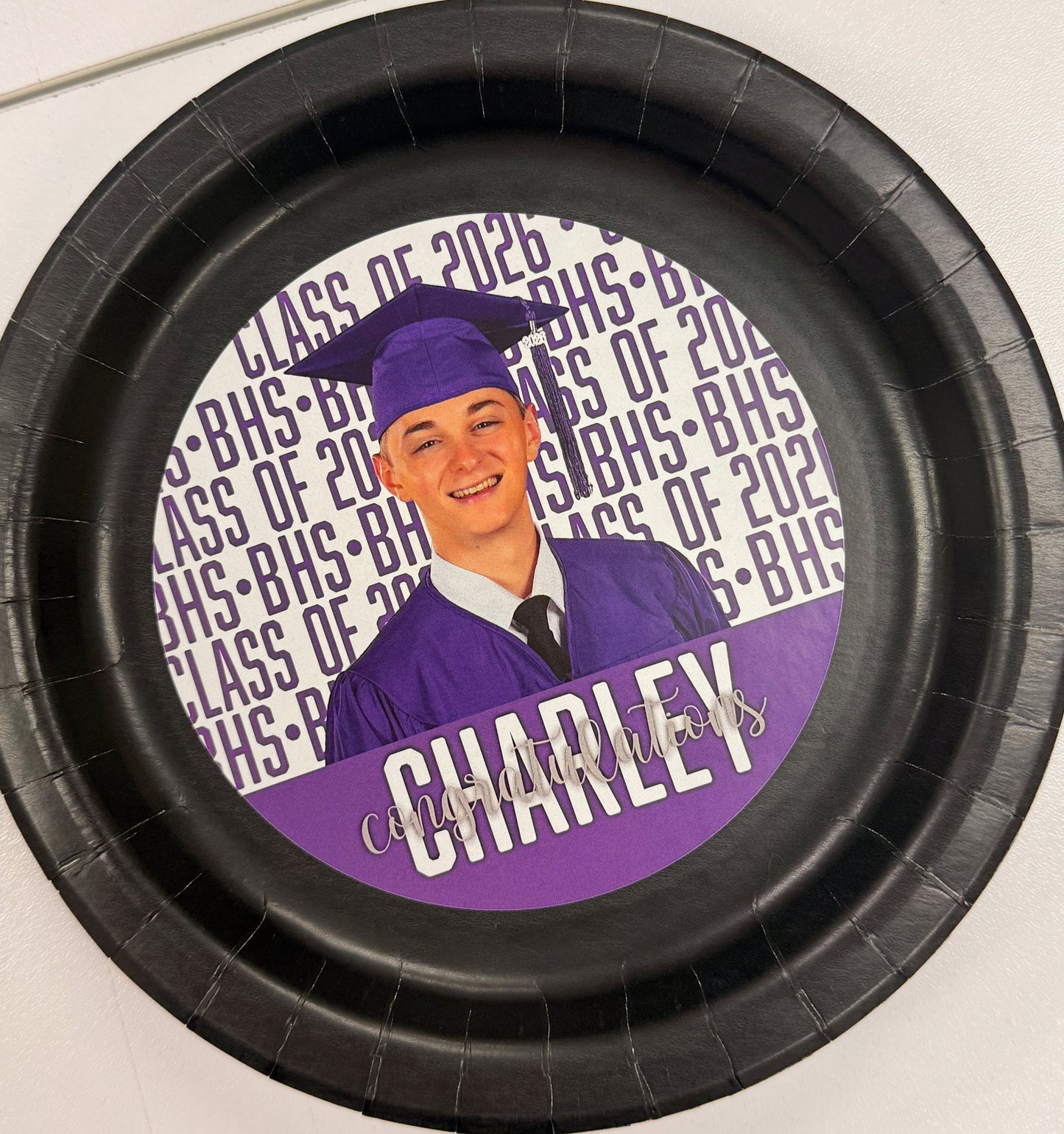 Graduation Party Plates, photo plate, graduation plates for party, graduation photo plates, picture plates, paper plate with picture, baby picture plate, class of 2026 plate