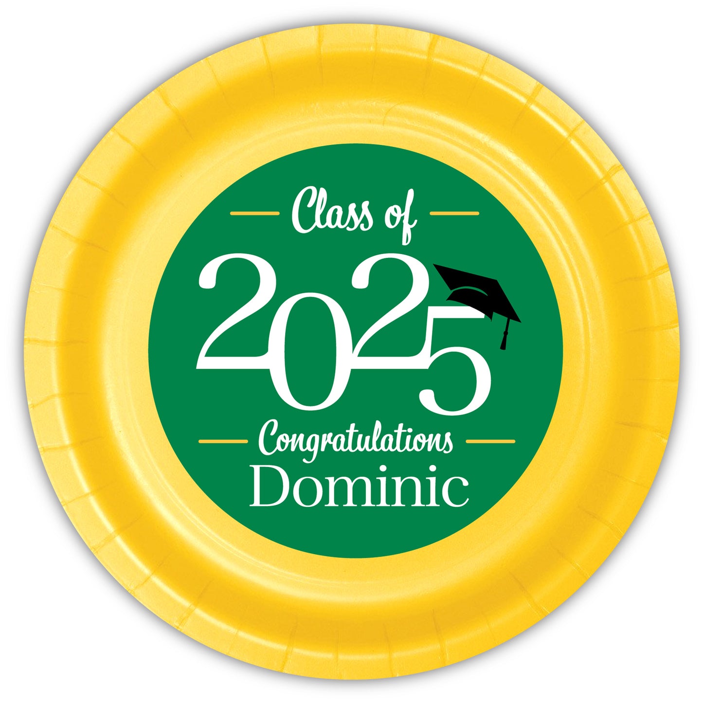 Personalized Graduation plates, custom graduation plates to match your school colors. school color graduation plates