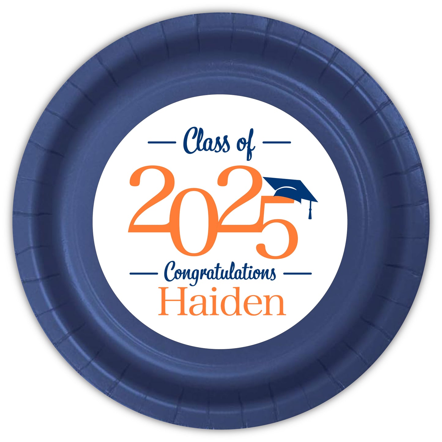 Personalized Graduation plates, custom graduation plates to match your school colors. school color graduation plates