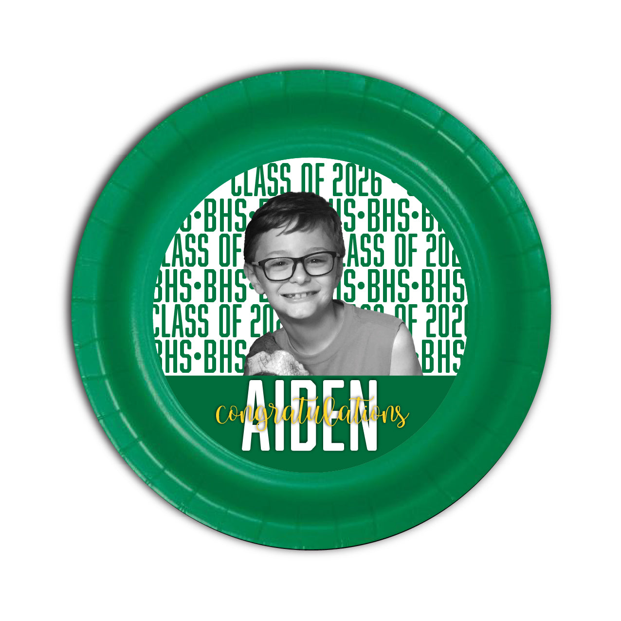 Graduation Party Plates, photo plate, graduation plates for party, graduation photo plates, picture plates, paper plate with picture, baby picture plate, class of 2026 plate