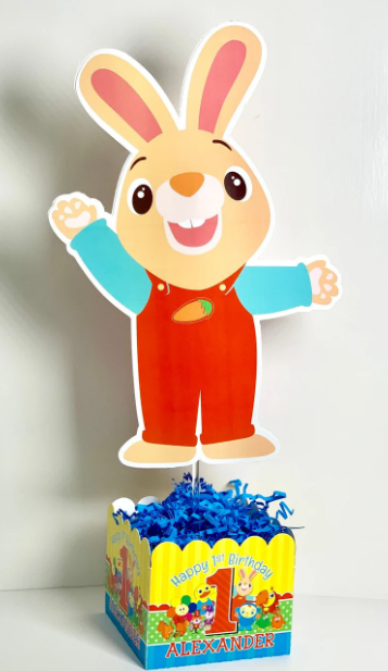 Harry the Bunny BabyFirstTV Birthday Personalized Table Centerpiece