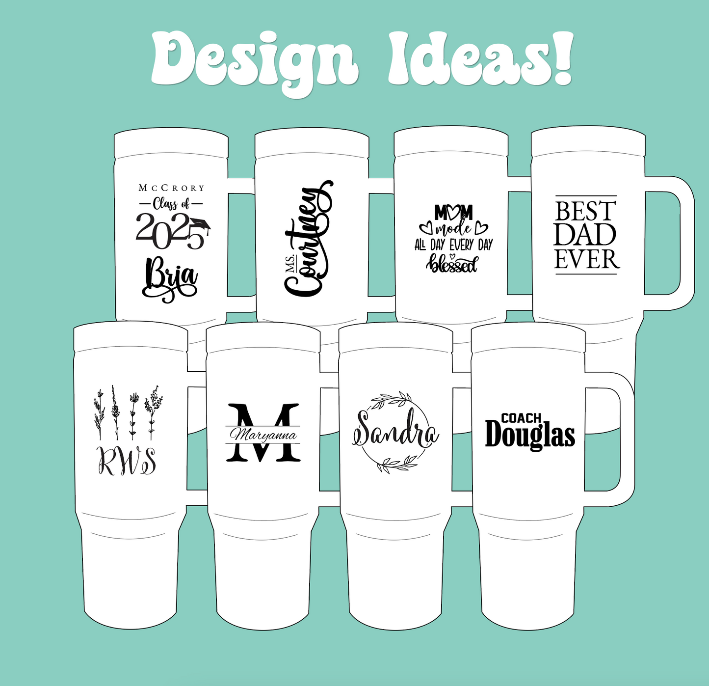 30 oz  Stainless Steel Insulated Water Bottle, Travel Sport Leakproof Lid, Personalized