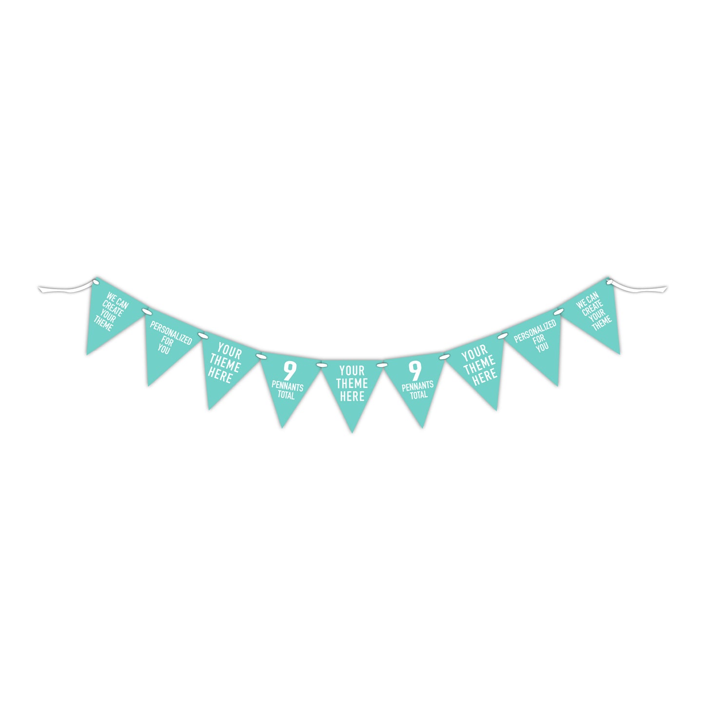 Personalized mini high chair banner with premium glossy cardstock pennants and coordinating ribbon. Custom birthday banner designed to match your party decorations for first birthdays, second birthdays, cake smash sessions and baby celebrations.