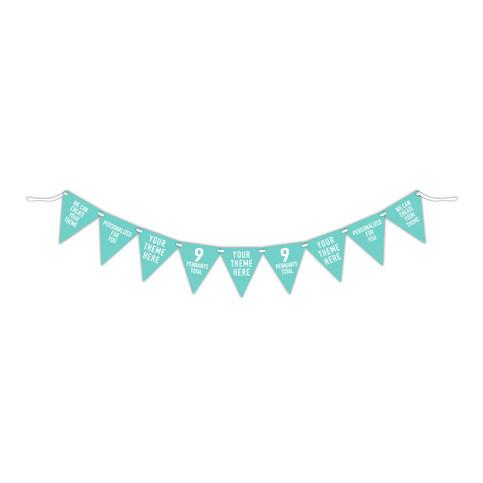 Personalized mini high chair banner with premium glossy cardstock pennants and coordinating ribbon. Custom birthday banner designed to match your party decorations for first birthdays, second birthdays, cake smash sessions and baby celebrations.