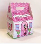 Minnie Mouse Farmhouse Garden Party Birthday Party, Personalized Gable Favor Boxes, pack of 8