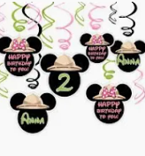 Minnie Mouse Jungle Safari Birthday Party Swirls Decorations