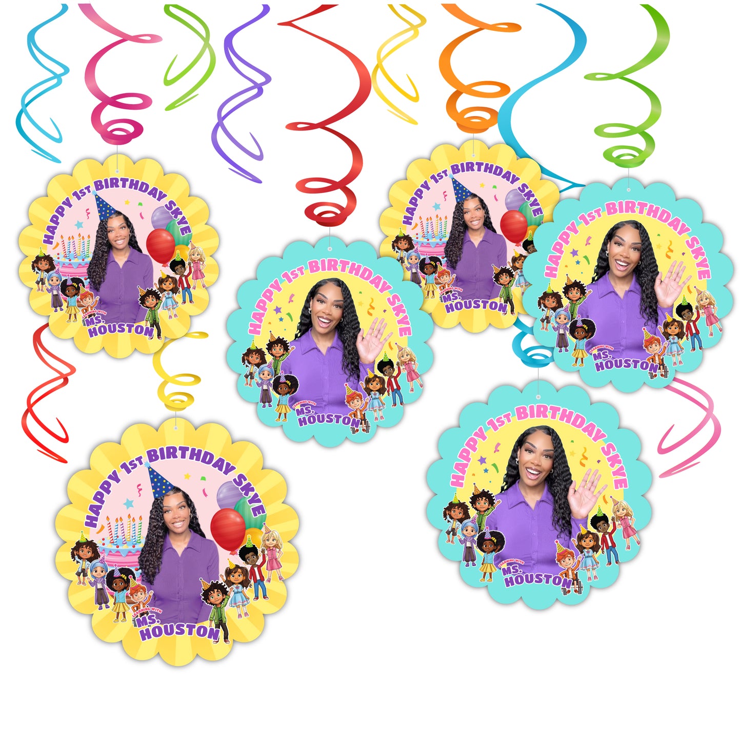 Ms Houston Party Swirls Decorations, Ms houston birthday party