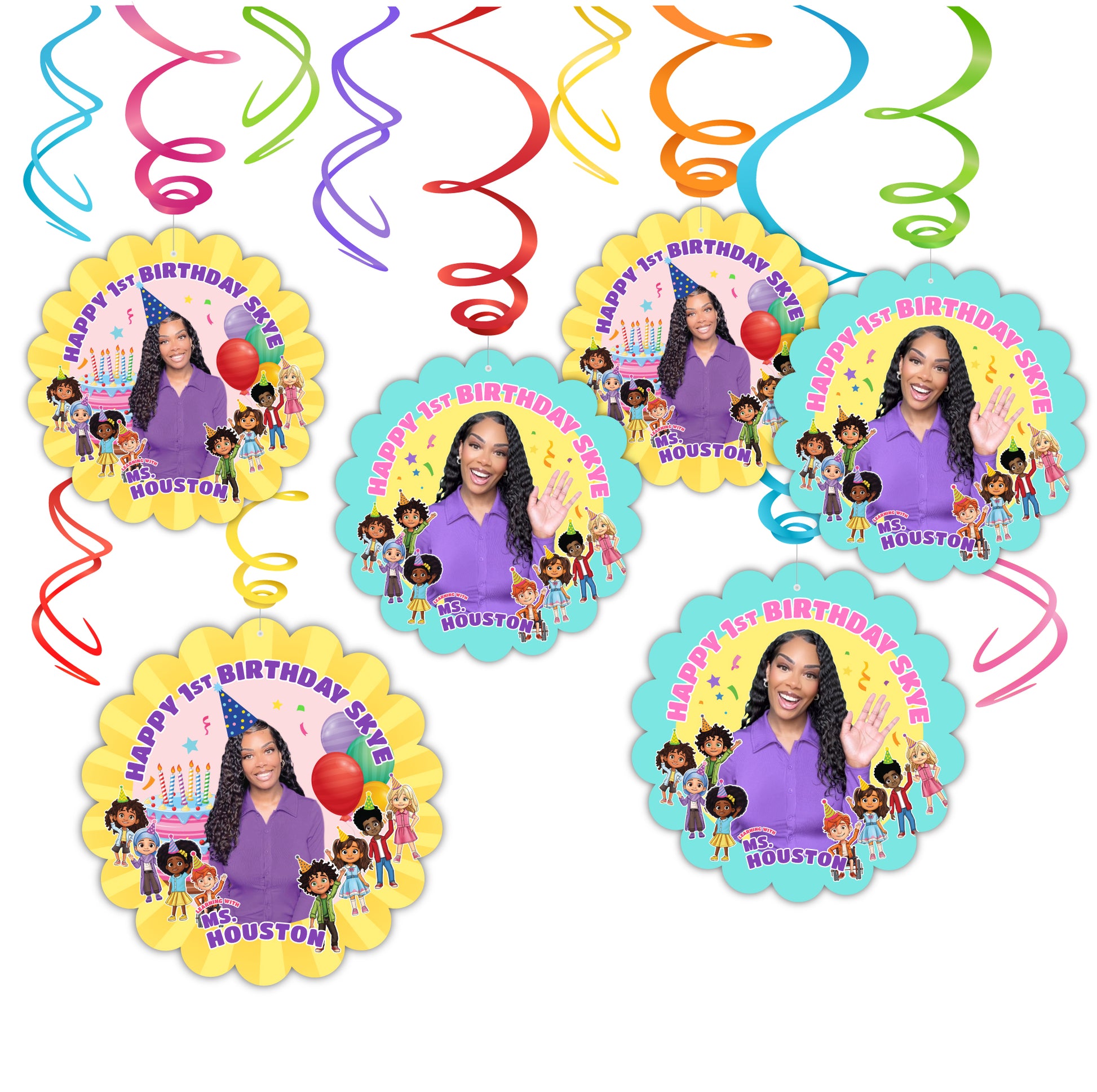 Ms Houston Party Swirls Decorations, Ms houston birthday party