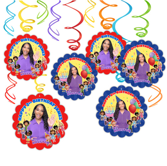 Ms Houston Party Swirls Decorations, Ms houston birthday party