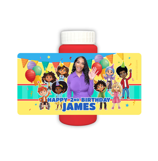 Ms Houston Birthday Party Custom Bubbles Favors, 12 count