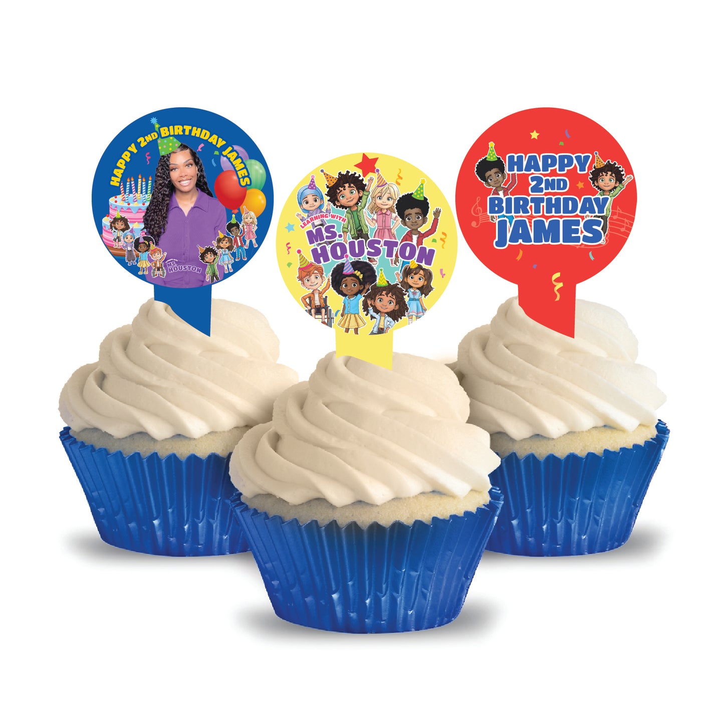 Ms Houston Birthday party supplies, Ms Houston Cupcake decoration, cupcake toppers, cupcake picks, personalized cupcakes, custom cupcake picks ms houston