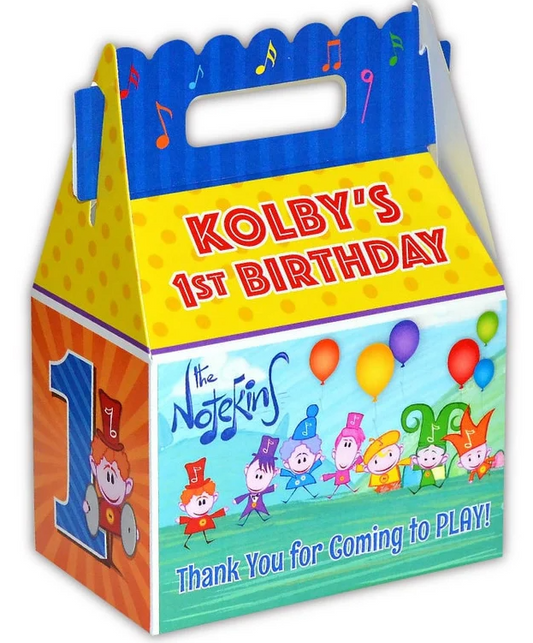 Notekins BabyFirst TV Birthday Party, Personalized Gable Favor Boxes, pack of 8