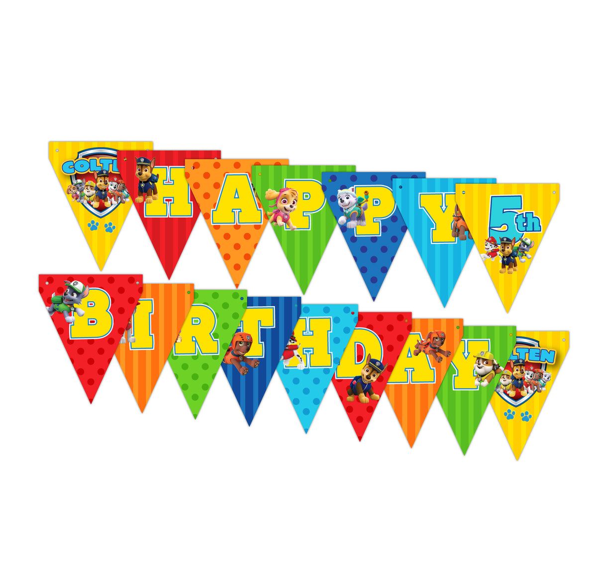 Paw Patrol Birthday Banner, personalized banner, custom paw patrol banner, birthday supplies, party decorations, paw patrol decoration
