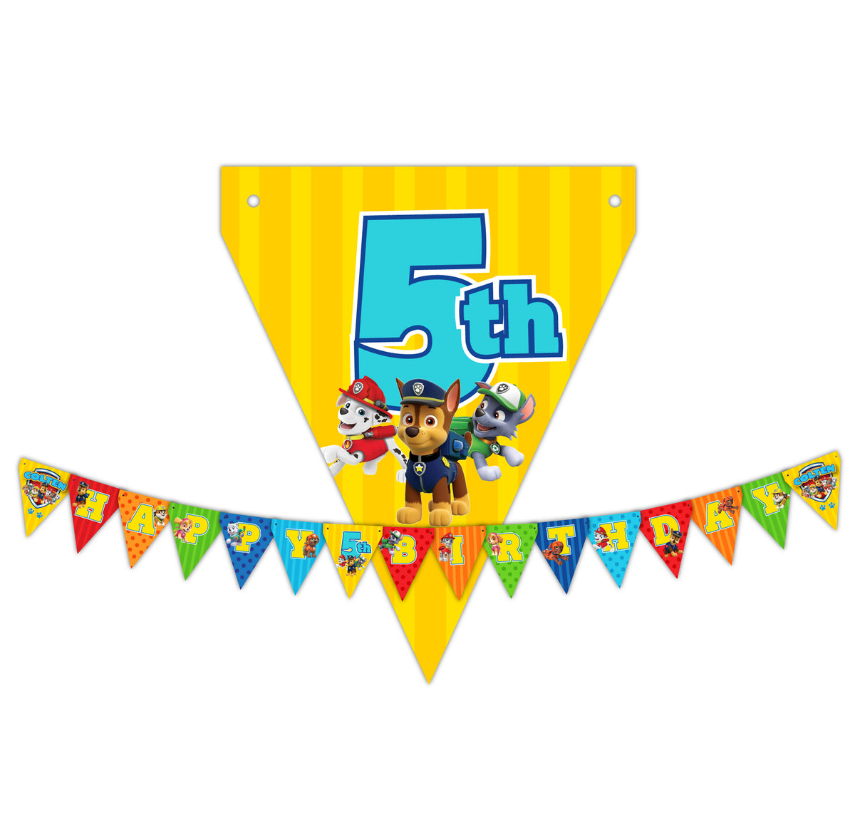 Paw Patrol Birthday Banner, personalized banner, custom paw patrol banner, birthday supplies, party decorations, paw patrol decoration