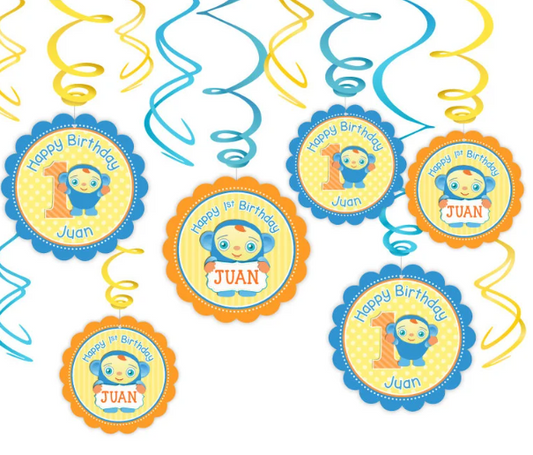 Peek-A-Boo BabyFirst TV Personalized Dangler Decorations