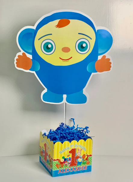 Peek-a-Boo BabyFirstTV Birthday Personalized Table Centerpiece