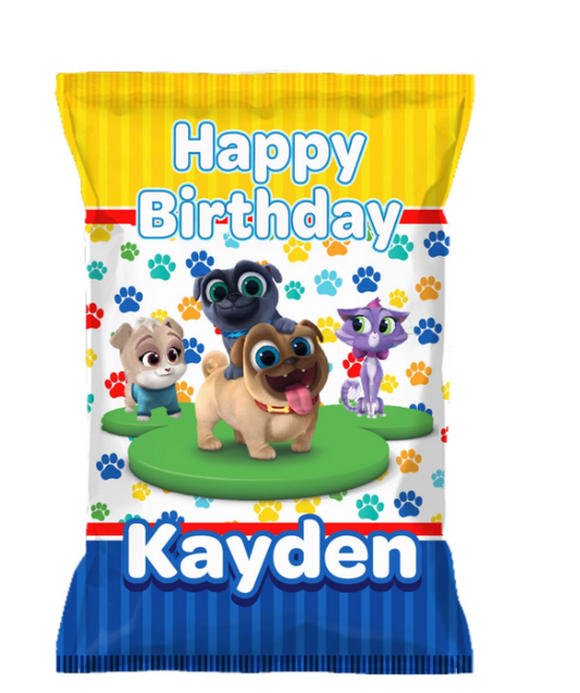Puppy Dog Pals 12 pack Custom Chip Bags, Snack Pouches
