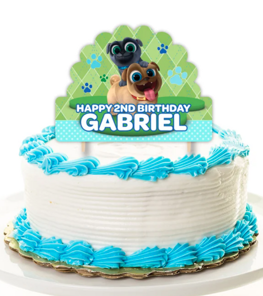 Puppy Dog Pals Birthday Personalized Boy Cake Topper