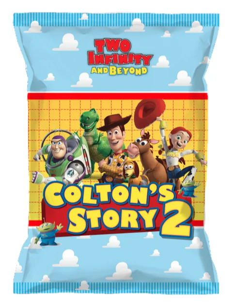 Toy Story 2 Party Custom Chip Bags | Snack Bags |Pouches, SET of 12 | TWO Infinity and Beyond