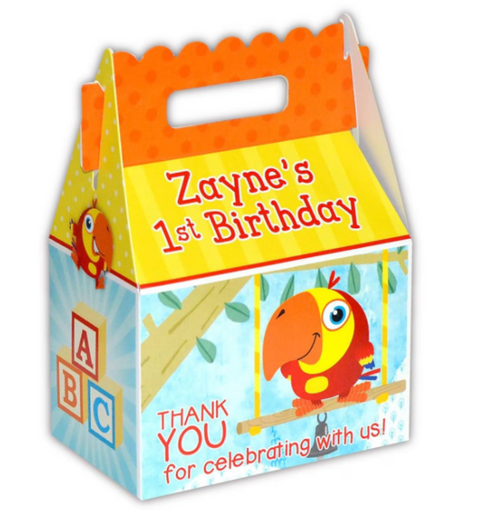 VocabuLarry BabyFirst TV Birthday Party, Personalized Gable Favor Boxes, pack of 8