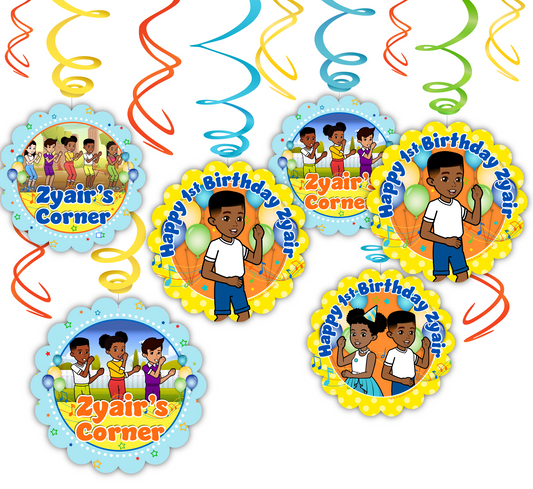 Gracie's Corner Hanging Swirls Party Decorations, Birthday Boy