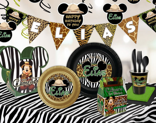 Mickey Mouse Safari Birthday Party ULTIMATE Party Supplies Pack