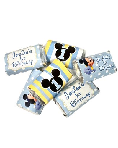 Baby Mickey First Birthday Hershey's Miniatures Candy Wraps