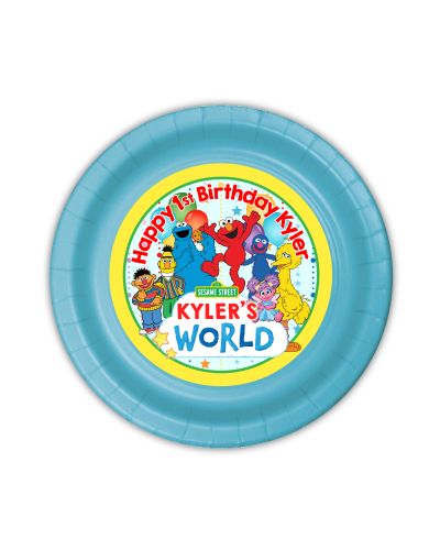 Sesame Street Party Personalized Plates, 7inch, 12 count