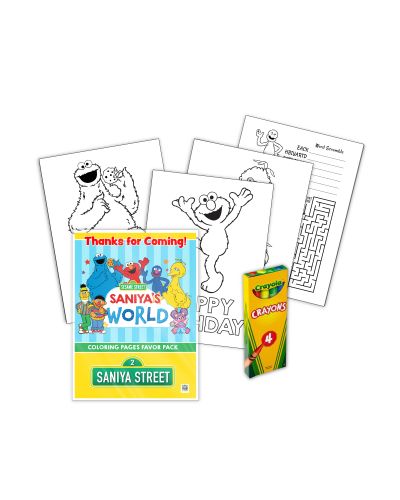 Sesame Street Elmo's World Birthday Coloring Book Favor, 8 count