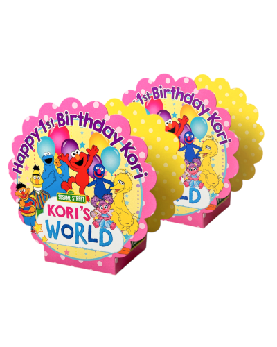 Sesame Street Elmo'w World Party Pair of Personalized Mini Table Decorations