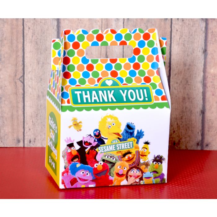 Sesame Street Party Personalized Gable Box Party Favor - Yellow